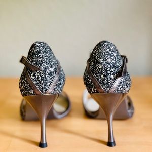 Neo Tango Shoes | Glitter Pewter Gray | NEW US7